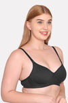 Komli Padded Non Wired Full Coverage T-Shirt Bra - Black — thumbnail 3