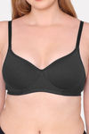 Komli Padded Non Wired Full Coverage T-Shirt Bra - Black — thumbnail 5