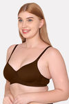 Komli Padded Non Wired Full Coverage T-Shirt Bra - Coffee — thumbnail 4