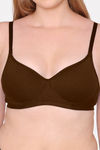 Komli Padded Non Wired Full Coverage T-Shirt Bra - Coffee — thumbnail 5