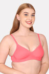 Komli Padded Non Wired Full Coverage T-Shirt Bra - Coral — thumbnail 3