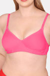 Komli Padded Non Wired Full Coverage T-Shirt Bra - Dark Pink — thumbnail 5