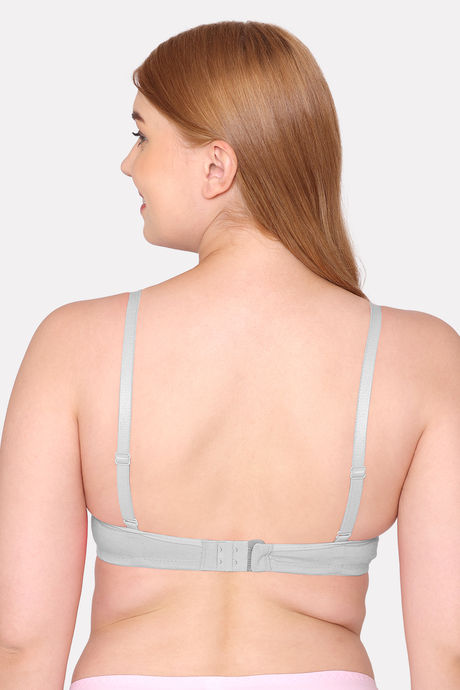 Komli Padded Non Wired Full Coverage T-Shirt Bra - Grey — image 2