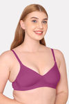 Komli Padded Non Wired Full Coverage T-Shirt Bra - Magenta — thumbnail 3