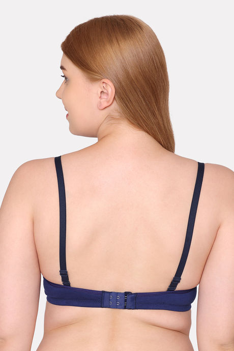 Komli Padded Non Wired Full Coverage T-Shirt Bra - Navy Blue — image 2
