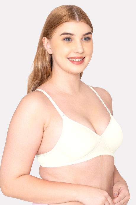 Komli Padded Non Wired Full Coverage T-Shirt Bra - Off White — image 3
