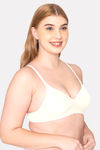 Komli Padded Non Wired Full Coverage T-Shirt Bra - Off White — thumbnail 3