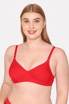 Komli Padded Non Wired Full Coverage T-Shirt Bra - Red — thumbnail 1