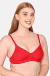 Komli Padded Non Wired Full Coverage T-Shirt Bra - Red — thumbnail 3