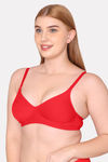 Komli Padded Non Wired Full Coverage T-Shirt Bra - Red — thumbnail 4