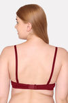 Komli Padded Non Wired Full Coverage T-Shirt Bra - Wine — thumbnail 2