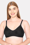 Komli Double Layered Non Wired Full Coverage T-Shirt Bra - Black — thumbnail 1
