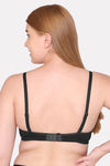 Komli Double Layered Non Wired Full Coverage T-Shirt Bra - Black — thumbnail 2