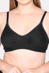 Komli Double Layered Non Wired Full Coverage T-Shirt Bra - Black — thumbnail 5