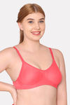Komli Double Layered Non Wired Full Coverage T-Shirt Bra - Coral — thumbnail 4