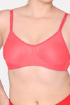 Komli Double Layered Non Wired Full Coverage T-Shirt Bra - Coral — thumbnail 5