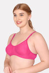 Komli Double Layered Non Wired Full Coverage T-Shirt Bra - Dark Pink — thumbnail 3