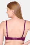 Komli Double Layered Non Wired Full Coverage T-Shirt Bra - Magenta — thumbnail 2
