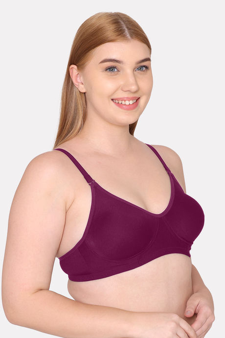 Komli Double Layered Non Wired Full Coverage T-Shirt Bra - Magenta — image 3