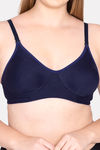 Komli Double Layered Non Wired Full Coverage T-Shirt Bra - Navy Blue — thumbnail 5