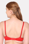 Komli Double Layered Non Wired Full Coverage T-Shirt Bra - Red — thumbnail 2