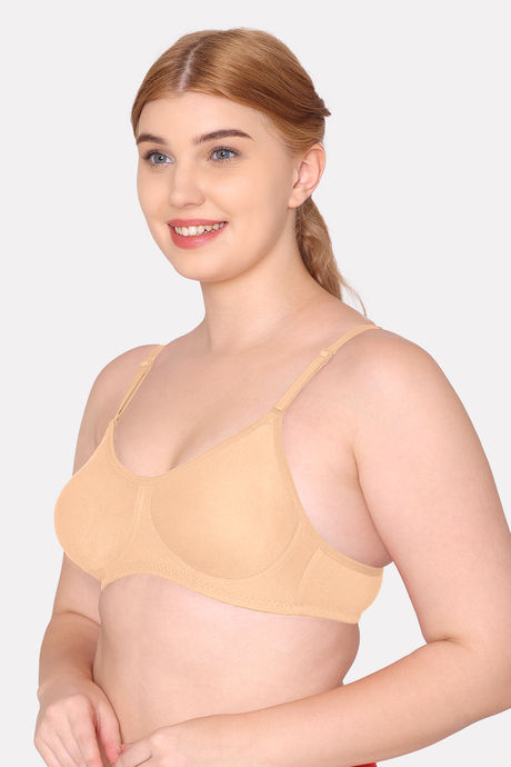Komli Double Layered Non Wired Full Coverage T-Shirt Bra - Skin — image 3