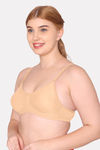 Komli Double Layered Non Wired Full Coverage T-Shirt Bra - Skin — thumbnail 3