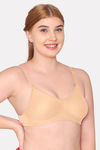Komli Double Layered Non Wired Full Coverage T-Shirt Bra - Skin — thumbnail 4