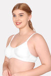 Komli Double Layered Non Wired Full Coverage T-Shirt Bra - White — thumbnail 3