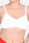 Komli Double Layered Non Wired Full Coverage T-Shirt Bra - White — thumbnail 5