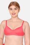 Komli Padded Non Wired Full Coverage Backless Bra - Coral — thumbnail 1
