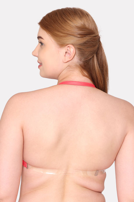 Komli Padded Non Wired Full Coverage Backless Bra - Coral — image 3