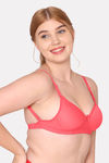 Komli Padded Non Wired Full Coverage Backless Bra - Coral — thumbnail 4