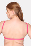 Komli Padded Non Wired Full Coverage Backless Bra - Dark Pink — thumbnail 2
