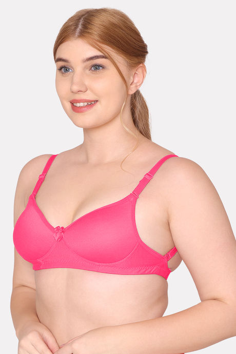 Komli Padded Non Wired Full Coverage Backless Bra - Dark Pink — image 4