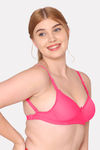 Komli Padded Non Wired Full Coverage Backless Bra - Dark Pink — thumbnail 5