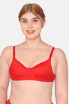 Komli Padded Non Wired Full Coverage Backless Bra - Red — thumbnail 1