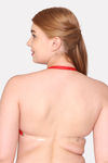 Komli Padded Non Wired Full Coverage Backless Bra - Red — thumbnail 2