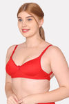 Komli Padded Non Wired Full Coverage Backless Bra - Red — thumbnail 5