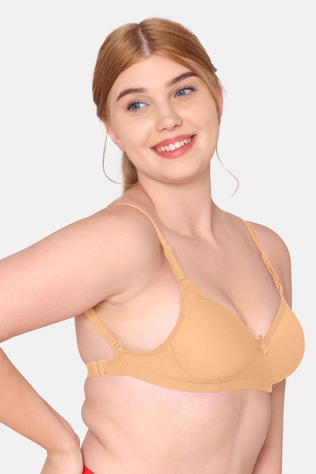 Komli Padded Non Wired Full Coverage Backless Bra - Skin — image 5