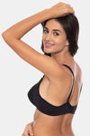Komli Padded Non Wired Full Coverage Minimiser Bra - Black — thumbnail 3