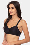Komli Padded Non Wired Full Coverage Minimiser Bra - Black — thumbnail 4