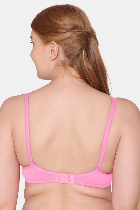 Komli Double Layered Non Wired Full Coverage Super Support Bra - Pink — image 2