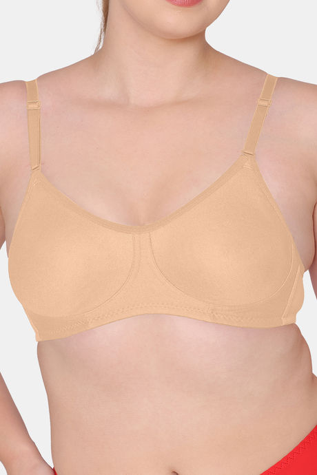 Komli Double Layered Non Wired Full Coverage Super Support Bra - Skin — image 5