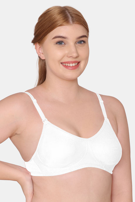 Komli Double Layered Non Wired Full Coverage Super Support Bra - White — image 4