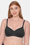 Komli Padded Non Wired Full Coverage T-Shirt Bra - Black — thumbnail 1