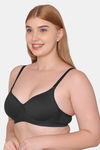 Komli Padded Non Wired Full Coverage T-Shirt Bra - Black — thumbnail 3