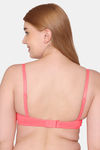 Komli Padded Non Wired Full Coverage T-Shirt Bra - Coral — thumbnail 2