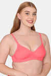 Komli Padded Non Wired Full Coverage T-Shirt Bra - Coral — thumbnail 3