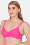 Komli Padded Non Wired Full Coverage T-Shirt Bra - Dark Pink — thumbnail 4